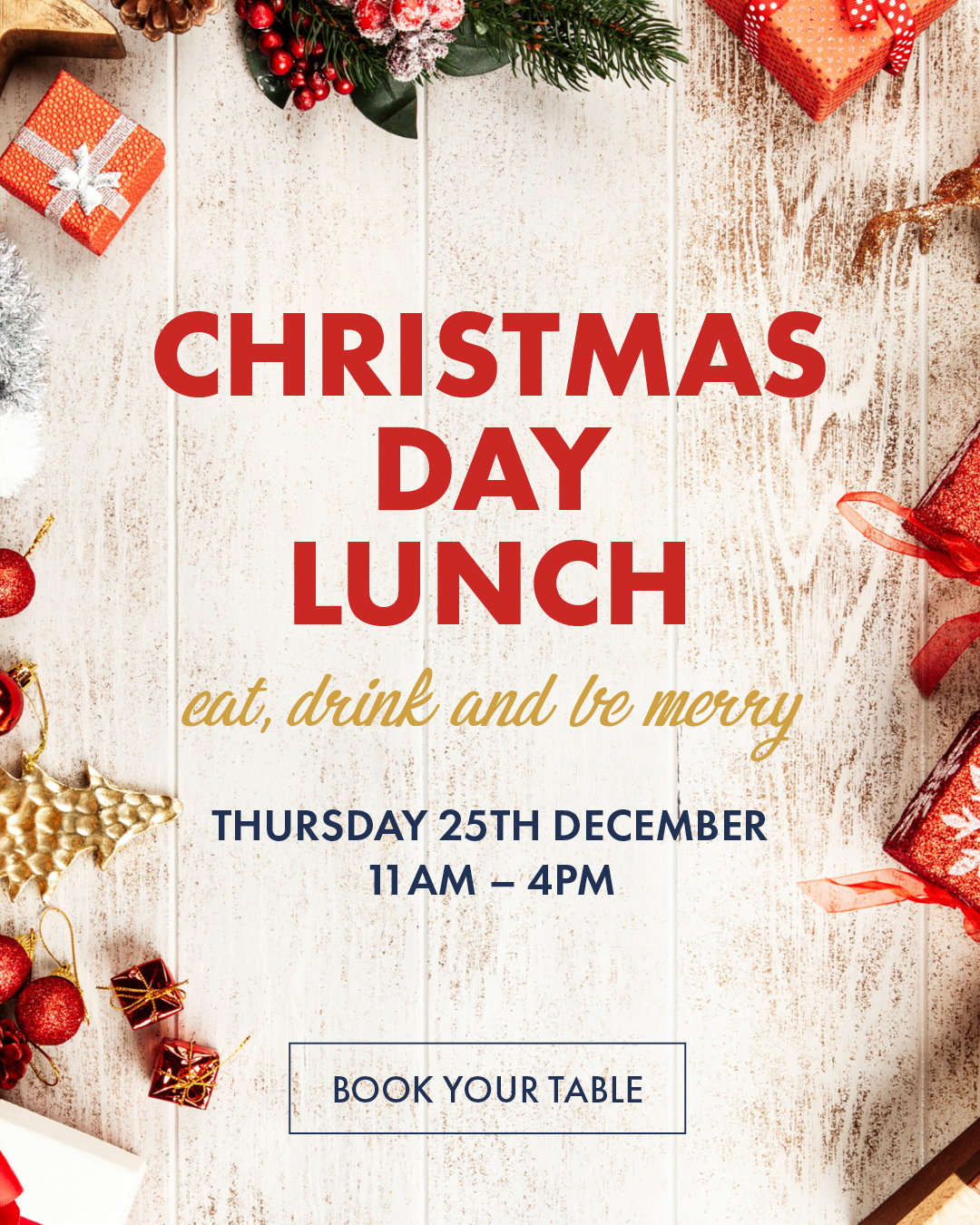 Bluewater Christmas party flyer, featuring festive decorations and a joyful atmosphere.